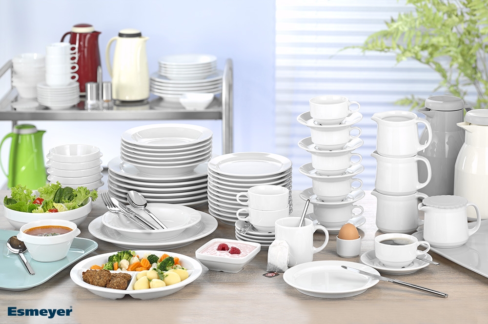 Suppenschale FUNKTION, Inhalt: 0,40 ltr., Durchmesser: 13,5 cm, Höhe: 6,6 cm, mit 2 Griffen, uni weiss, Eschenbach