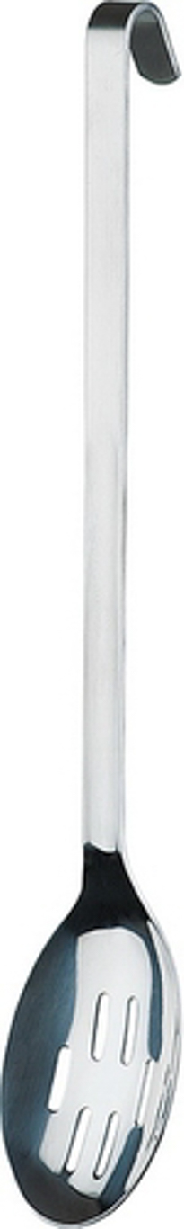 Servierlöffel, geschlitzt 11 x 7 cm, Griff: 29 cm 18/8 Edelstahl schwere Qualität rutschsicherer Griff -PROFI-