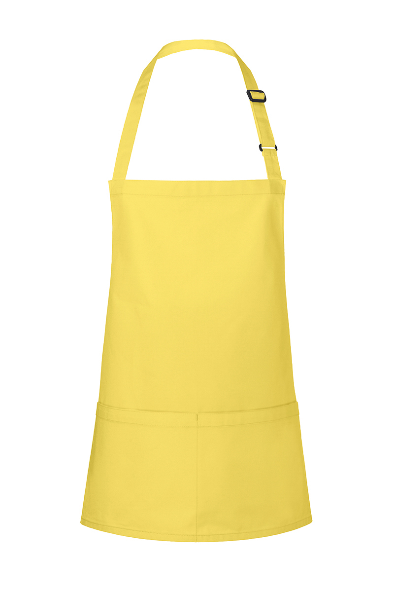 Kurze Latzschürze Basic mit Schnalle und Tasche - Maße: 75 x 60 cm (Breite x Länge)