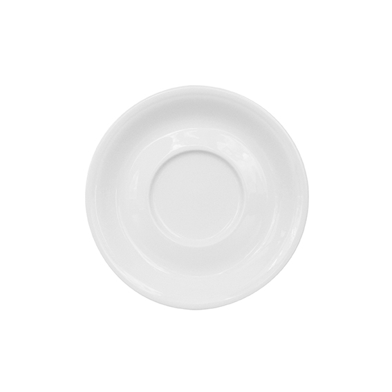 Untertasse 14,5 cm - Form: System - weiss - aus, Porzellan. Hersteller: Eschenbach. "Made in, Germany".