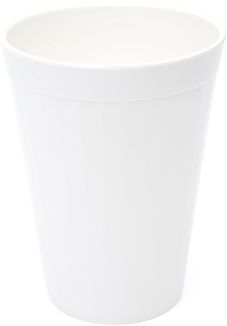 Roltex Trinkbecher mit Rillen und 150 ml Füllvermögen, weiß
