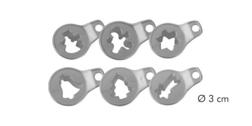 Weihnachtsausstecher für Linzer Plätzchen DELÍCIA, 8 St.