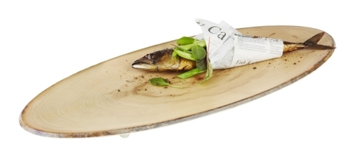 Tablett -TIMBER- 65 x 26 cm, H: 3 cm Melamin, Holzoptik: Fichte spülmaschinengeeignet stapelbar nicht mikrowellengeeignet