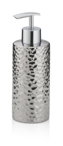 Seifenspender Sterling Keramik silber glänzend 18,0 cm 6,5 cm Ø 300,0 ml von Kela
