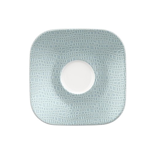 Seltmann Kombi-Untere eckig klein 13x13 cm M5387, eckig, Form: Coup Fine Dining, Dekor: 57271 türkis, hohe Kantenschlagfestigkeit