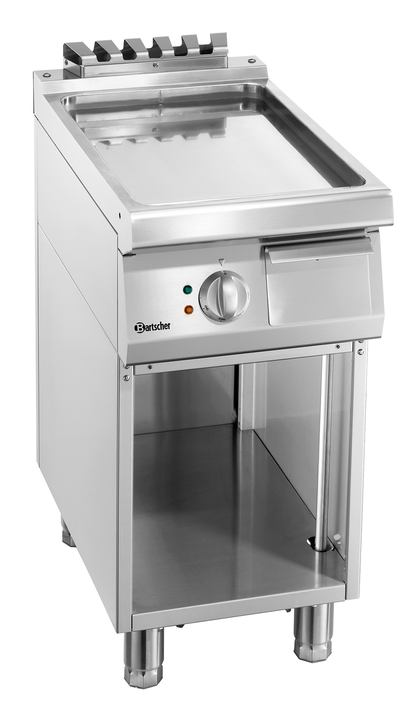 Bartscher Griddleplatte 700, B400 glatt | AnzahlHeizzonen: 1 | Maße: 40 x 70 x 85,0 cm. Gewicht:44,2 kg