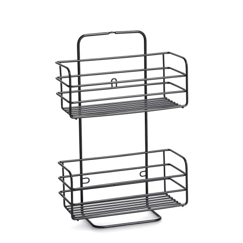 Badregal, Metall, schwarz. Länge: 460 mm. Breite: 250 mm. Höhe: 10 mm