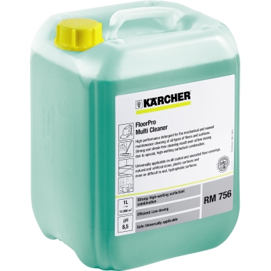 Kärcher Bodenreiniger FloorPro 10l, Inhalt: 10 l Unterhaltsreiniger für alle wasserbeständigen harten und elastischen