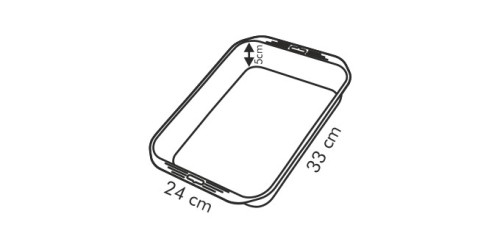 Tiefer Bräter SAPHIR, 33x24 cm