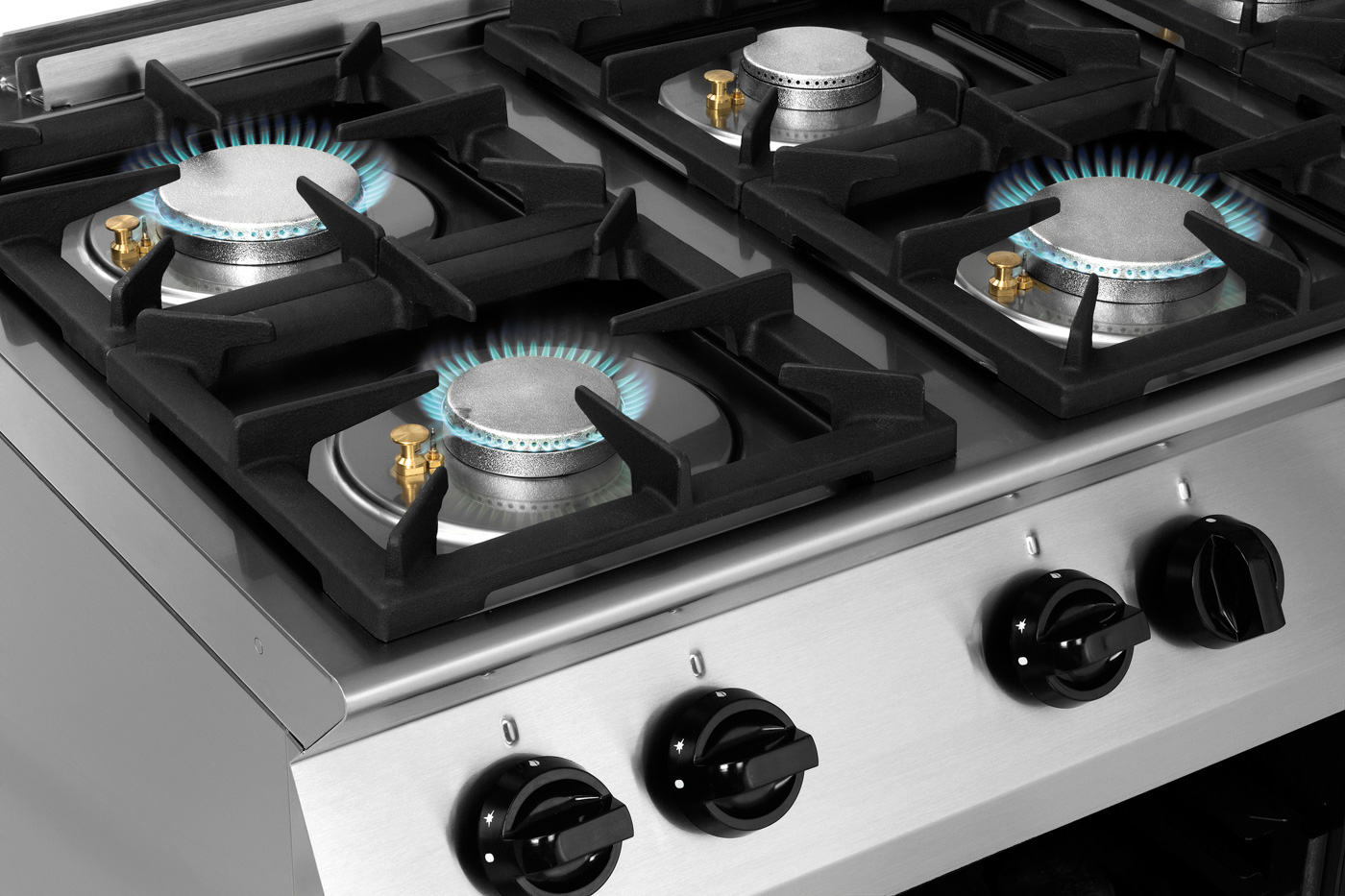 Bartscher Gasherd MFGO 7060 | Gas-Art: Erdgas H(20 mbar) ,Flüssiggasdüsen (50 mbar) undErdgasdüsen L | Maße: 120 x 70 x 91,0 cm.