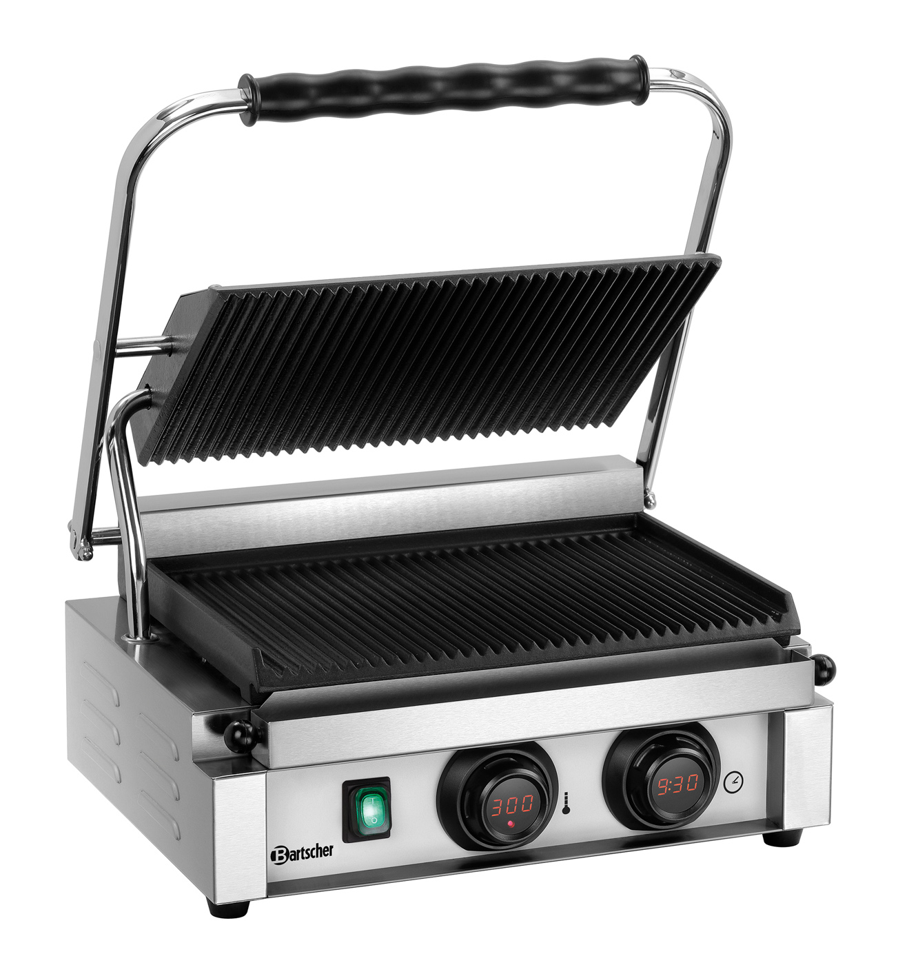 Bartscher Kontaktgrill "Panini-MDI" 1R |Programmierung: - | Maße: 41 x 40 x 20,0 cm.Gewicht: 18,3 kg