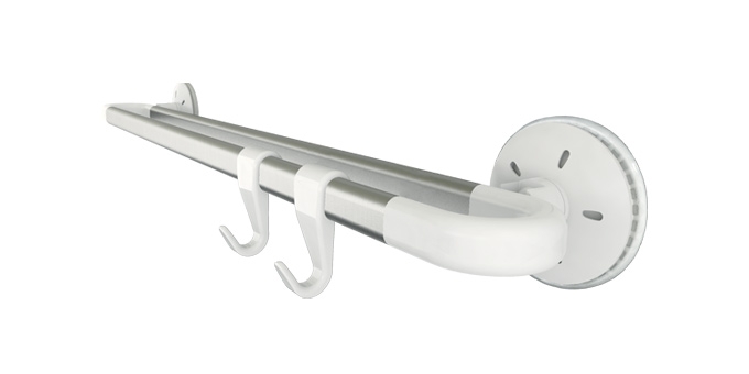 Doppelreihige Aufhängeleiste OCTOPUS 35 cm, 2 Haken