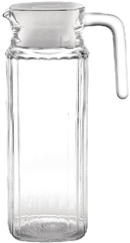 6 Glaskannen mit Deckel 1Ltr - von Olympia Höhe je ca. 24,3 x Breite 7,6 cm