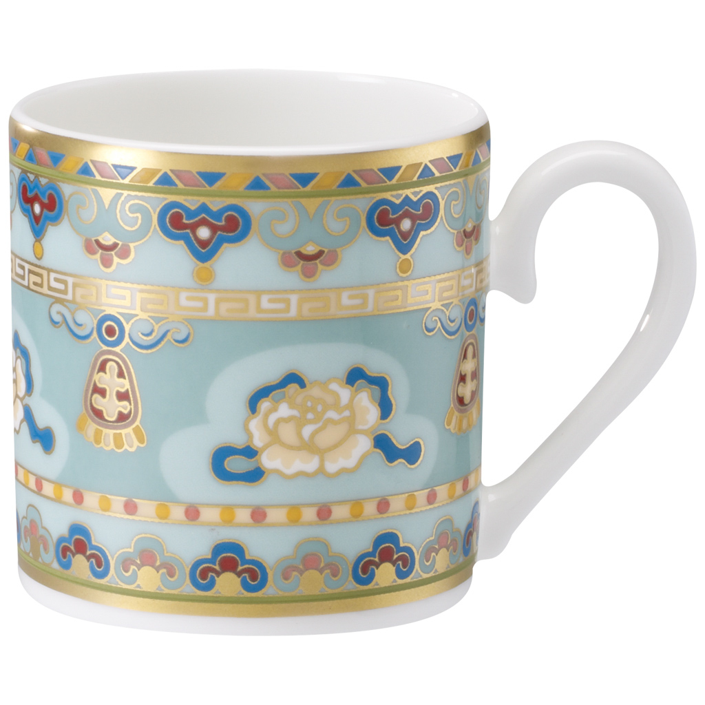 Villeroy und Boch Mokka-/Espressoobertasse - Maße: 7,6 x 5,2 x 5,5 cm / Ser.: Samarkand Aquamarin