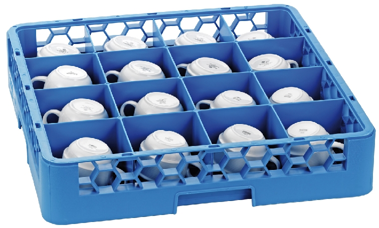 Carlisle Tassengrundkorb, 50 x 50 cm, blau, 16 Fächer à 11 x 11 cm, Höhe 8 cm