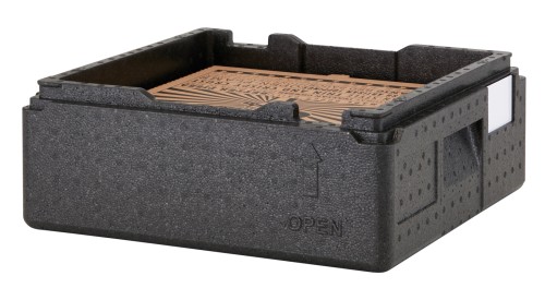 Cam GoBox Toplader Pizza Transportbox EPPZ35100, Höhe 10 cm - 2 Pizzen 33 x 33 X 4 cm von Cambro