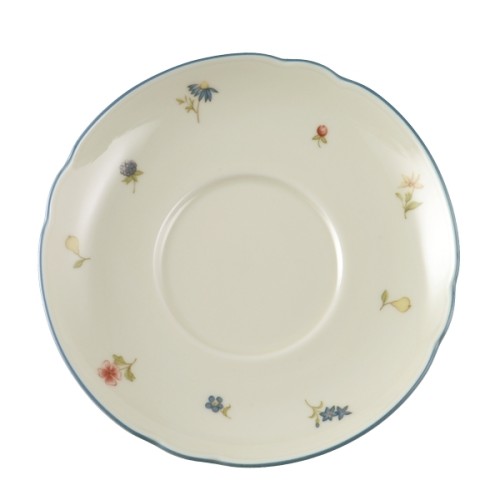 Seltmann Untere zur Suppentasse 16 cm, Form: Marieluise, Glasur: elfenbein, Dekor: 30308 Streublume