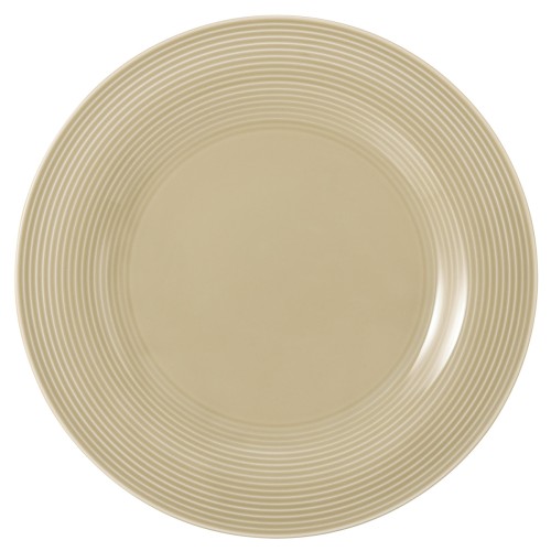 Seltmann Speiseteller rund 27,5 cm, rund mit Relief, Form: Beat, weiss Sandbeige, hohe Kantenschlagfestigkeit, Made in Germany