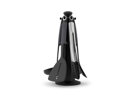 Joseph Joseph Elevate - 6-teiliges Küchenutensilien-Set - dunkelgrau