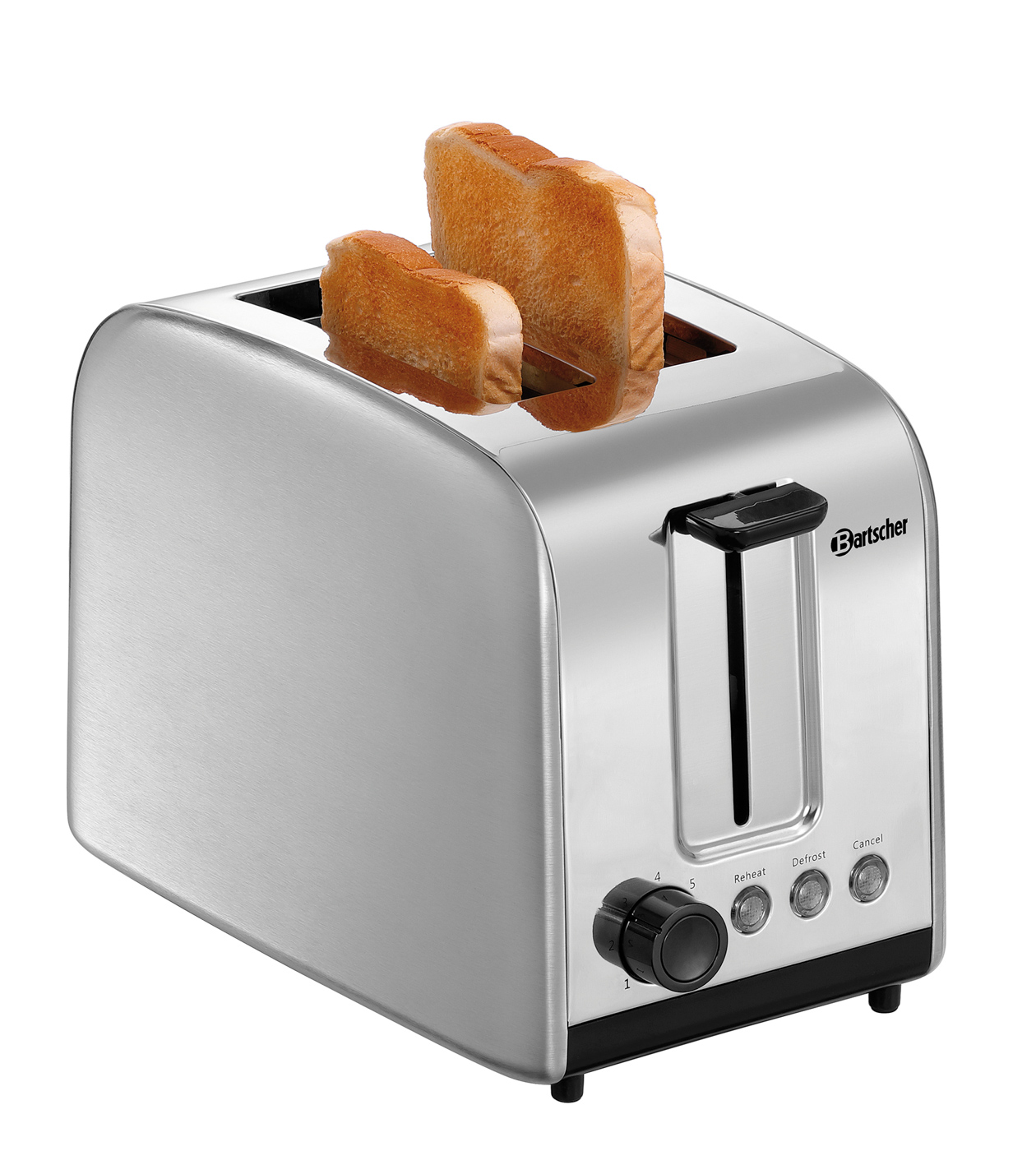 Bartscher Toaster TSBR20 | Kontrollleuchte: Auftauen ,Aufwärmen ,Abbruch | Maße: 16 x 27 x 200 cm. Gewicht: 1,4 kg