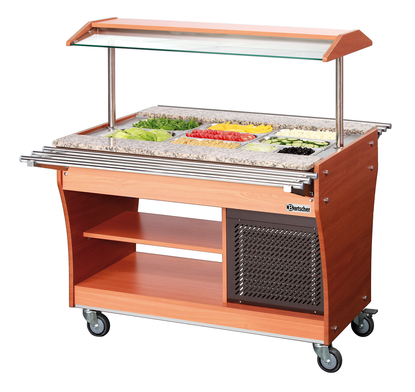 Bartscher Tablettrutsche, 1 Stück, 3x 1/1 GN |Material: Edelstahl | Maße: 118 x 38 x 11,5 cm.Gewicht: 3,1 kg