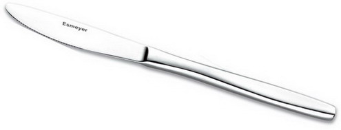 Menümesser LAURA, von Esmeyer, aus Klingenstahl. Mit Wellenschliff. Länge ca. 20,5 cm.