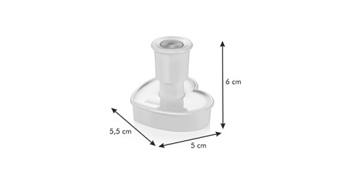 Ausstecher mit Stempel DELÍCIA, 3 St., Herzchen