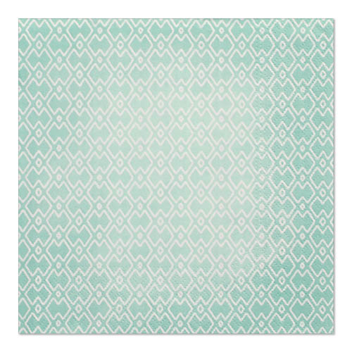 20 Servietten, 3-lagig 1/4-Falz 33 cm x 33 cm "Mint Rug" von PAPSTAR