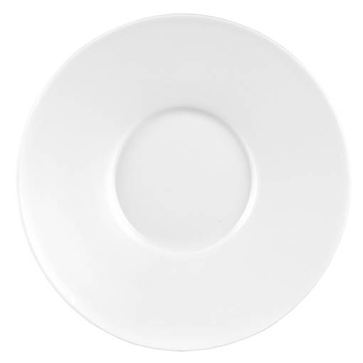 Kaffeeuntertasse HEIKE, Durchmesser: 15cm, uni weiss, Caterado Porzellan.