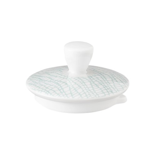 Seltmann Deckel zur Kanne 1,40 l, rund, Form: Life, Dekor: 25674 Fashion green chic, hohe Kantenschlagfestigkeit, Made in Germany