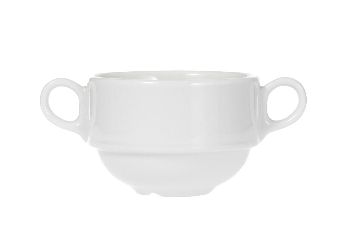 MERIDIAN Suppen-Obertasse, 0,32ltr. von caterado, aus weißem Porzellan.Made in Europe.