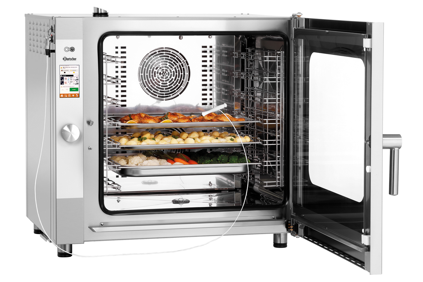 Bartscher Kombidämpfer Silversteam P-7111DRS |Temperaturbereich bis: 300 °C | Maße: 93,5 x 90 x97,5 cm. Gewicht: 107,3 kg