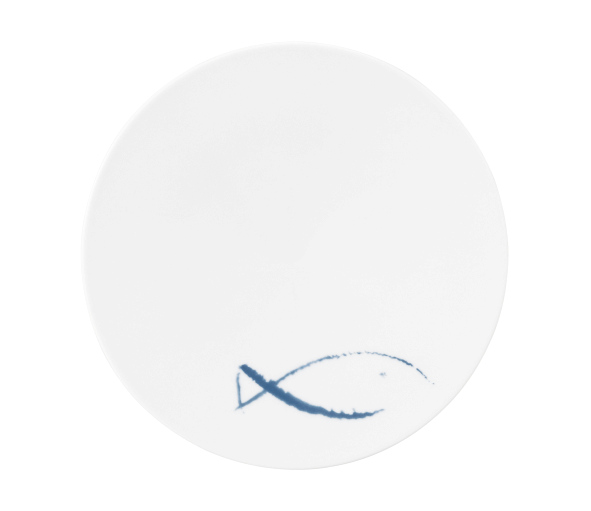 Seltmann Coupteller flach 21,5 cm M5380, rund, Form: Coup Fine Dining, Dekor: 57515 Blue Sea, hohe Kantenschlagfestigkeit, Made in Germany
