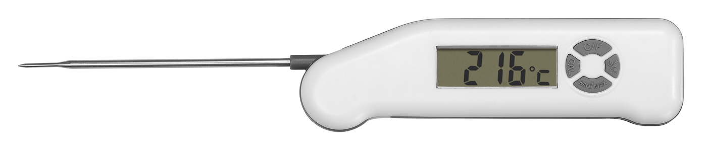 Bartscher Thermometer D3000 KTP-KL | DurchmesserTemperaturfühler: 3,5 mm | Maße: 15,5 x 4,5 x 2,3cm. Gewicht: 0,09 kg