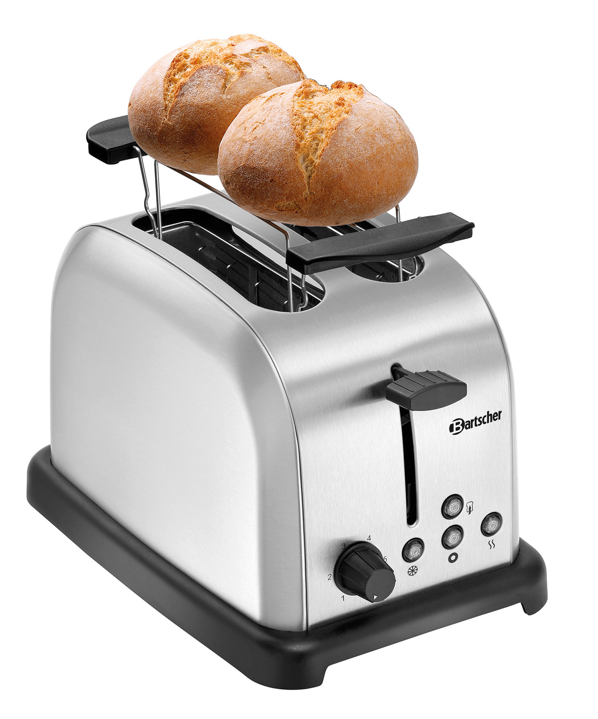 Bartscher Toaster TBRB20 | Kontrollleuchte:Auftauen ,Aufwärmen ,Bagel toasten ,Toasten |Maße: 34 x 21,5 x 22,0 cm.