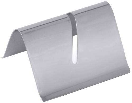 Kartenhalter aus Edelstahl 18/10, hochglänzend, mit Schlitz für Karte Breite: 5 cm, Höhe: 3 cm