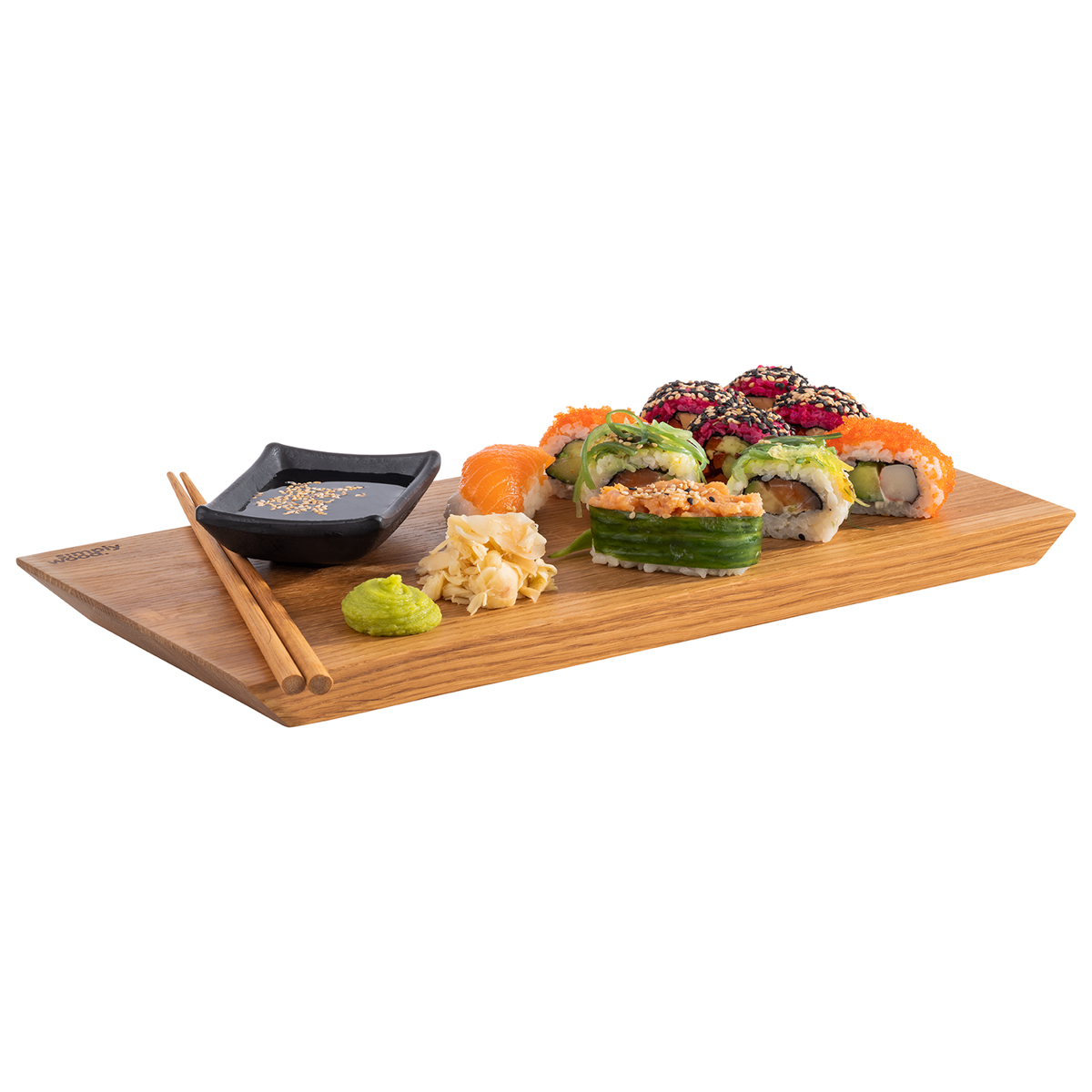 Tablett / Sushiboard, 35 x 17 cm, H: 2 cm, Eichenholz, geölt, -SIMPLY WOOD-