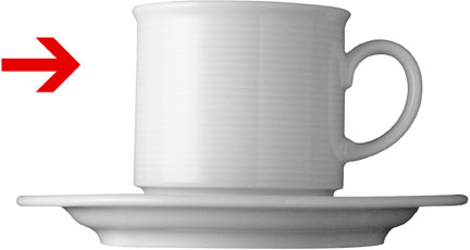 Kaffeeobertasse 0,18 l, hohe Form, Form Thomas Trend - uni weiss
