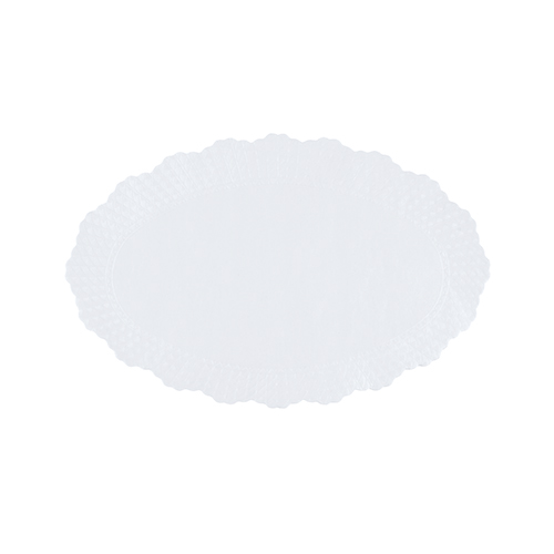 500 Plattenpapiere oval 29 cm x 18,8 cm weiss von PAPSTAR