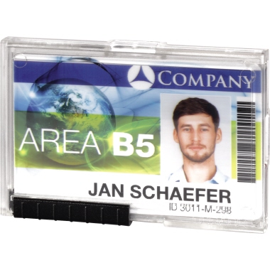 DURABLE Ausweishalter PUSHBOX TRIO 87 x 54 mm (B x H) Kunststoff transparent 10 St./Pack.
