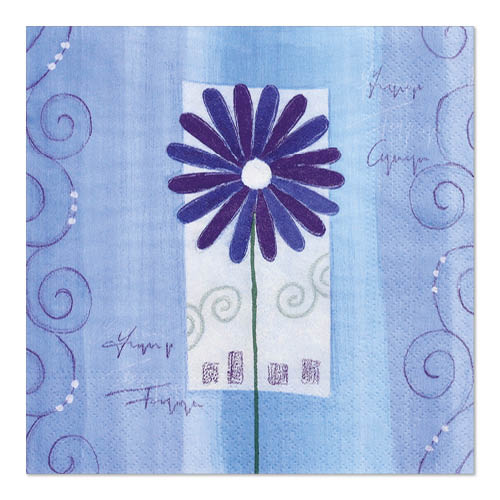 20 Servietten, 3-lagig 1/4-Falz 33 cm x 33 cm "Classic Blossom" von PAPSTAR