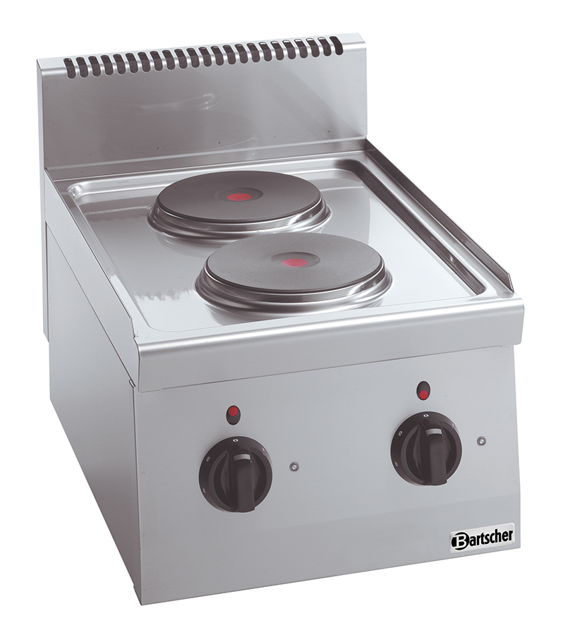 Bartscher Elektroherd 600 2PLTG | Füßehöhenverstellbar: Nein | Maße: 40 x 60 x 29,0 cm.Gewicht: 15,2 kg