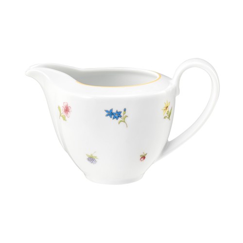 Seltmann Gießer 2 0,25 l, rund, Form: Community, Dekor: 57387 Streublume gelbe Linie, hohe Kantenschlagfestigkeit, Made in Germany