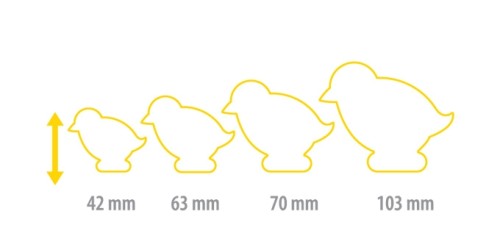 Beidseitige Ausstecher Küken DELÍCIA, 4 Größen Kunststoff Spülmaschinenfest