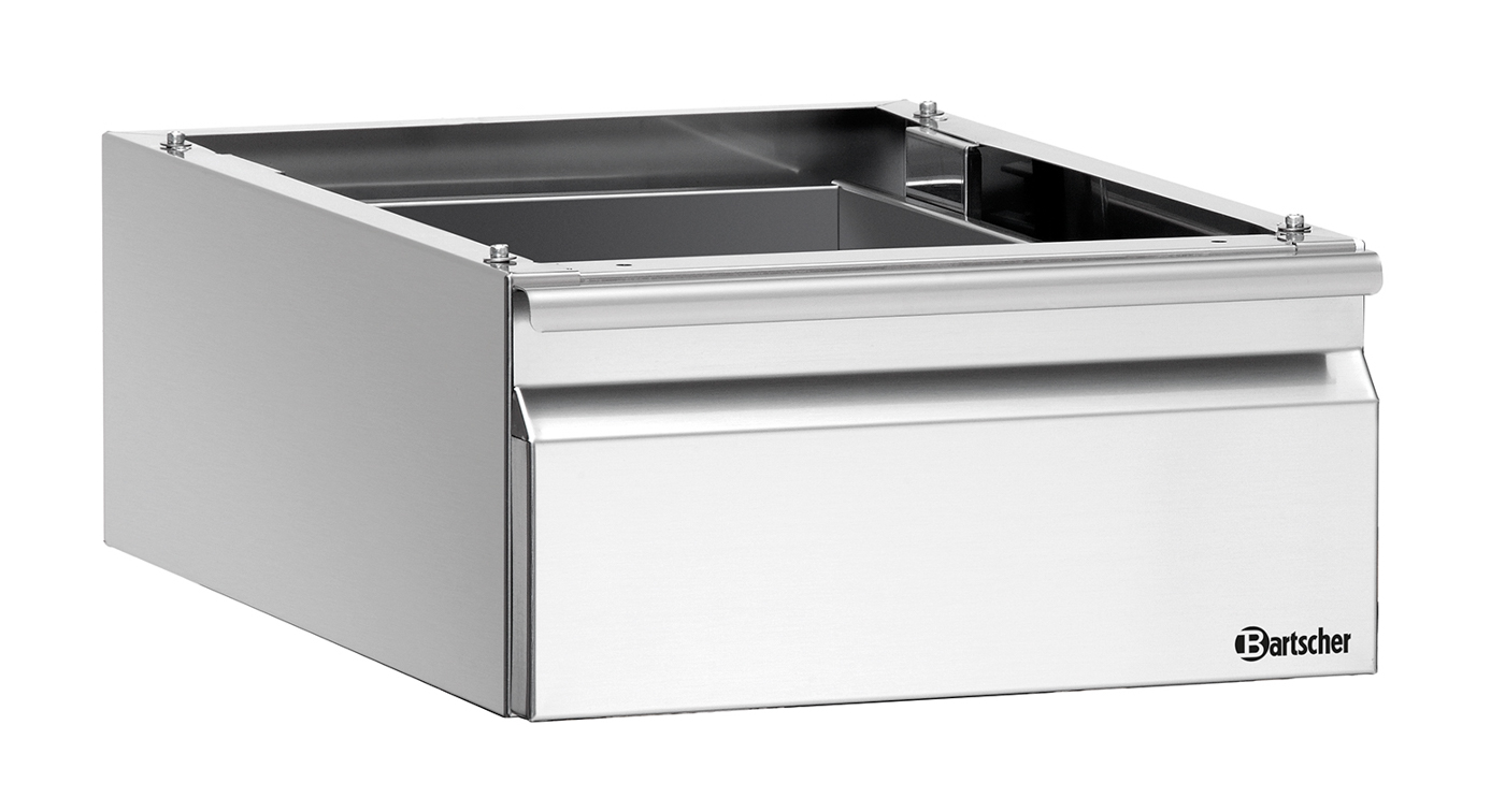Bartscher Schublade 1 x 1/1 GN | Tiefe Innen: 526mm | Maße: 40 x 68,5 x 19,3 cm. Gewicht: 9 kg