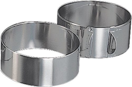 Tortenring Ø 16,5 - 32 cm, H: 7,0 cm Edelstahl - Federstahl stufenlos verstellbar spülmaschinengeeignet