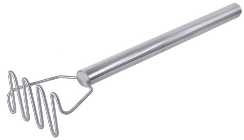 Kartoffelstampfer ganz aus Edelstahl 18/10, Stieldicke 3 cm, Drahtdicke 5 mm, durch Spezialabdichtung absolut wasserdicht, extra