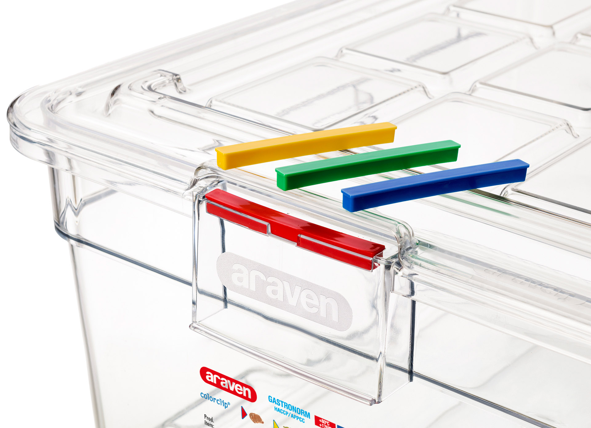 ARAVEN GN 2/1 Lebensmittelbehälter aus ABS Kunststoff, 300mm Höhe und 70 Liter Fassungsvermögen