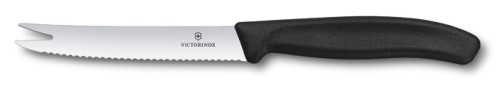 Victorinox Swiss Classic Käse- und Wurstmesser mit Gabelspitze 11 cm schwarz