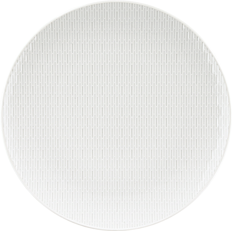 Bauscher Teller aus der Kollektion scope, flach, coup, relief, 26 cm, aus Porzellan